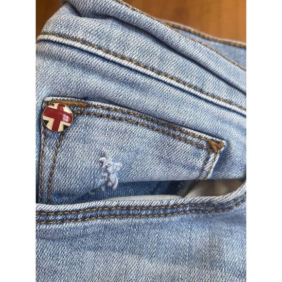 Hudson Custom Jean Shorts Cutoffs Raw Hem Denim Distressed Sz 31 Stretchy - Picture 5 of 6